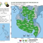 10-day Farm Weather Outlook and Advisory (FWOA) ng buong SOCCSKSARGEN from (November 11-20, 2024)