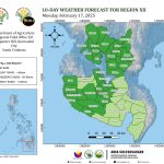 10-day Farm Weather Outlook and Advisory (FWOA) ng buong SOCCSKSARGEN from (February 17-February 26, 2025)