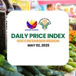 Average Daily Price Index in SOCCSKSARGEN Region (May 02, 2025)