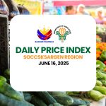 Average Daily Price Index in SOCCSKSARGEN Region (June 16, 2025)