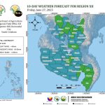 10-day Farm Weather Outlook and Advisory (FWOA) ng buong SOCCSKSARGEN from June 27-July 01, 2025